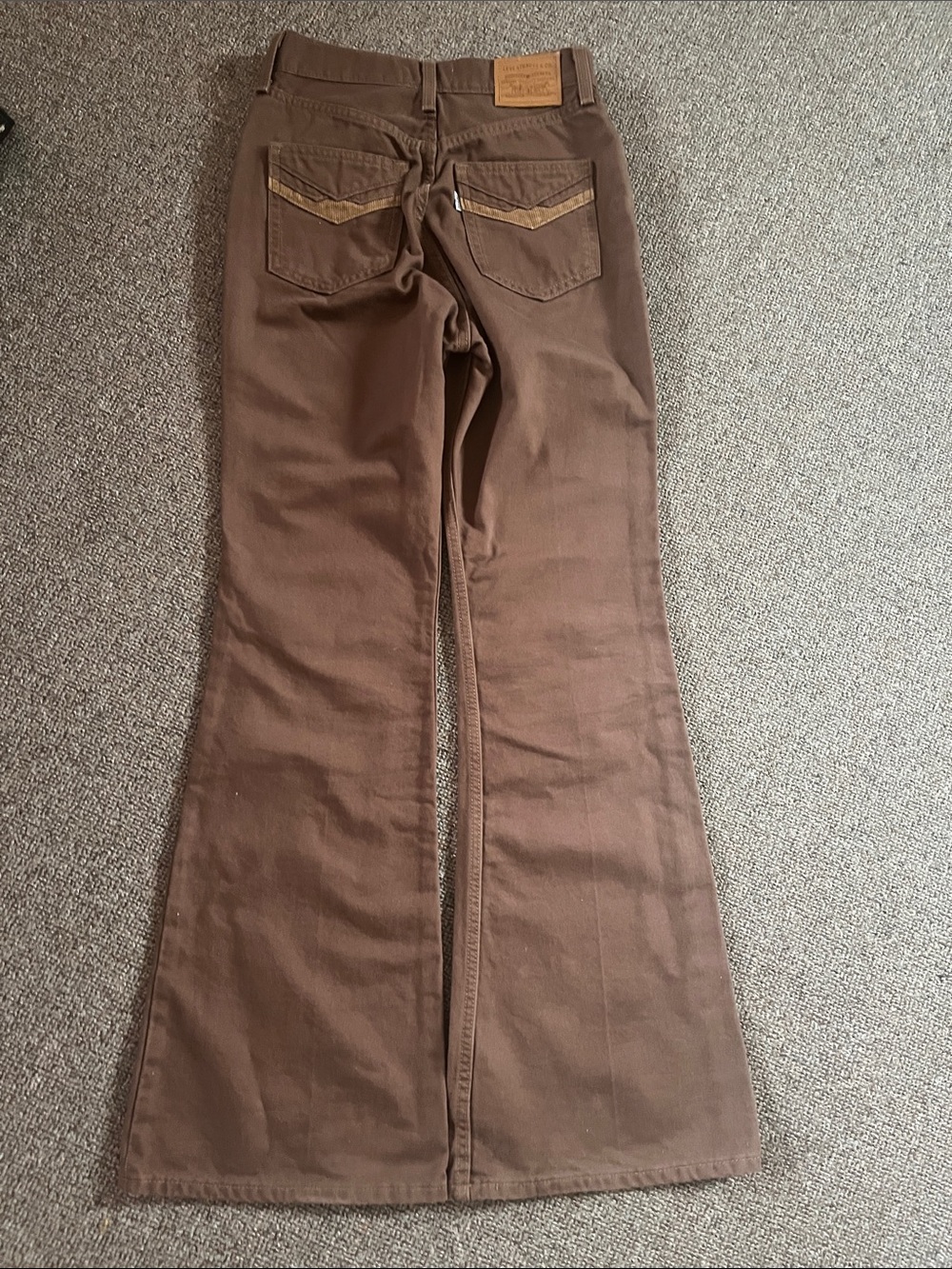 Levi's Chocolate Brown High-Rise Flare Jeans